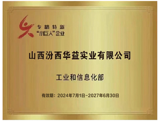 专精特新”幼巨人“企业工业和信息化部